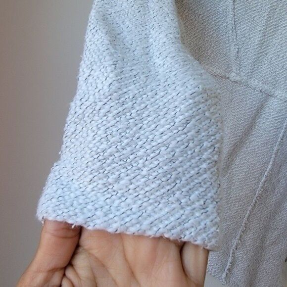 SOFT SURROUNDINGS Cowl Neck Sweater Light Gray Button Detail Size XS - Picture 6 of 11